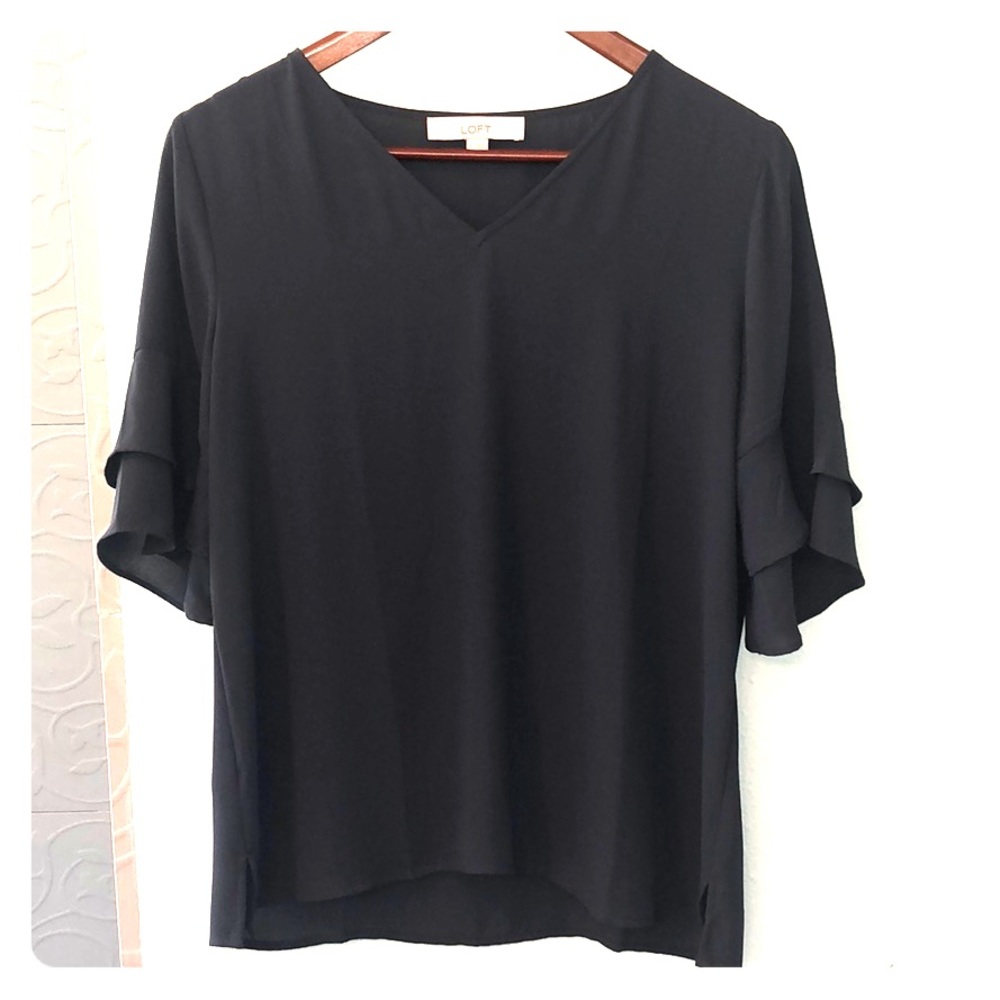 Loft flutter sleeve top